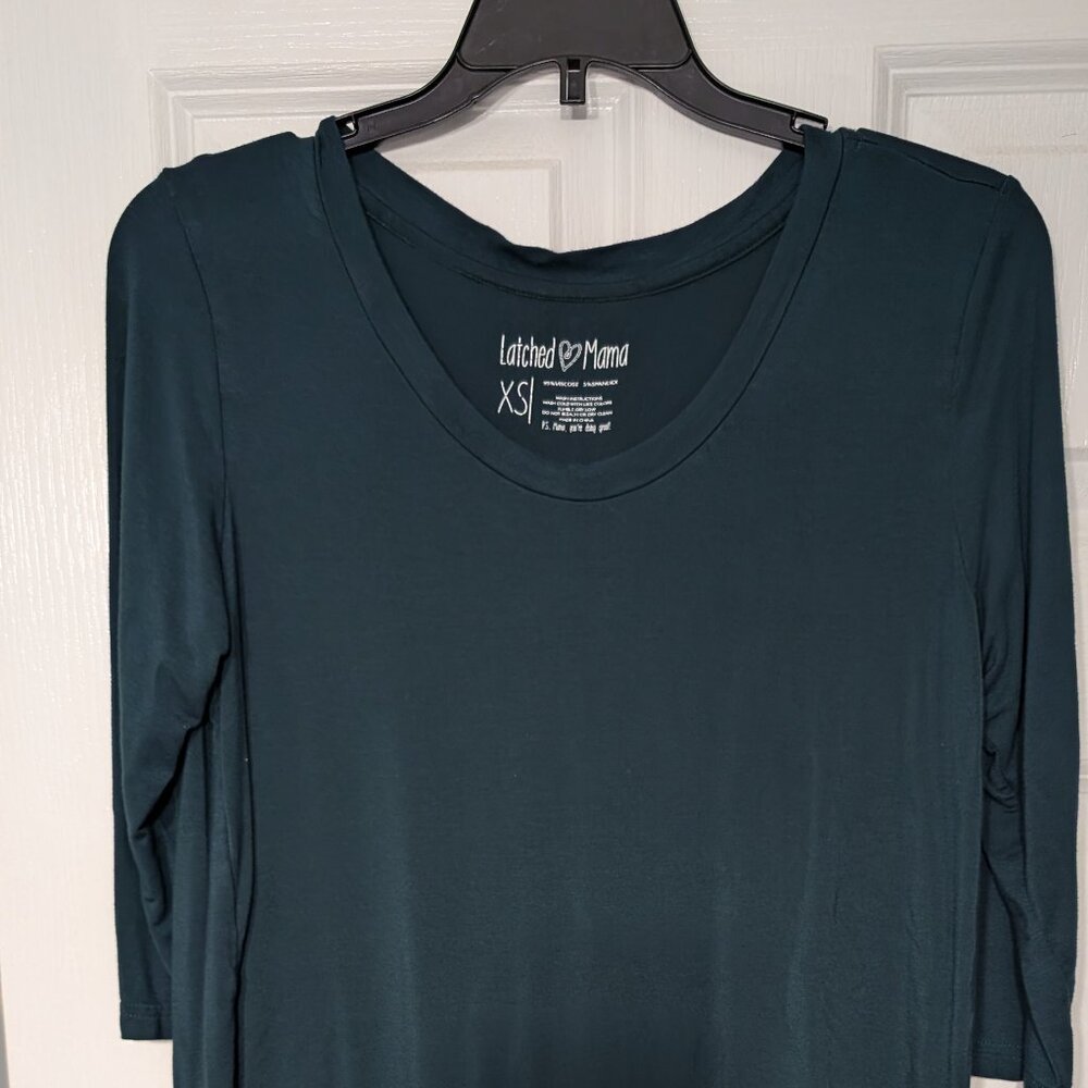 Latched mama swoop neck 3/4 sleeve